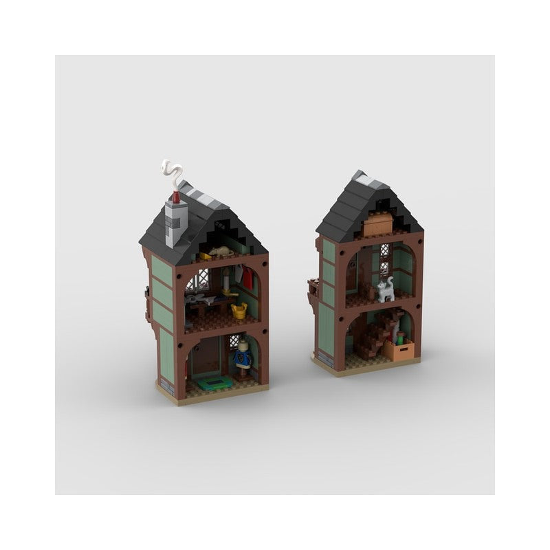 Tailor's House MOC Building Kit | Medieval Village Architecture Model - 4