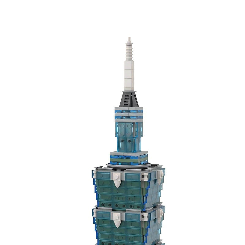 Taipei 101 MOC Skyscraper Building Kit 1:800 Scale Skyline Model Display Set - 2