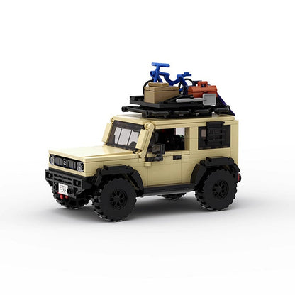Tan Compact Off-Road Mini SUV MOC Building Kit | 4x4 Adventure Model - 1