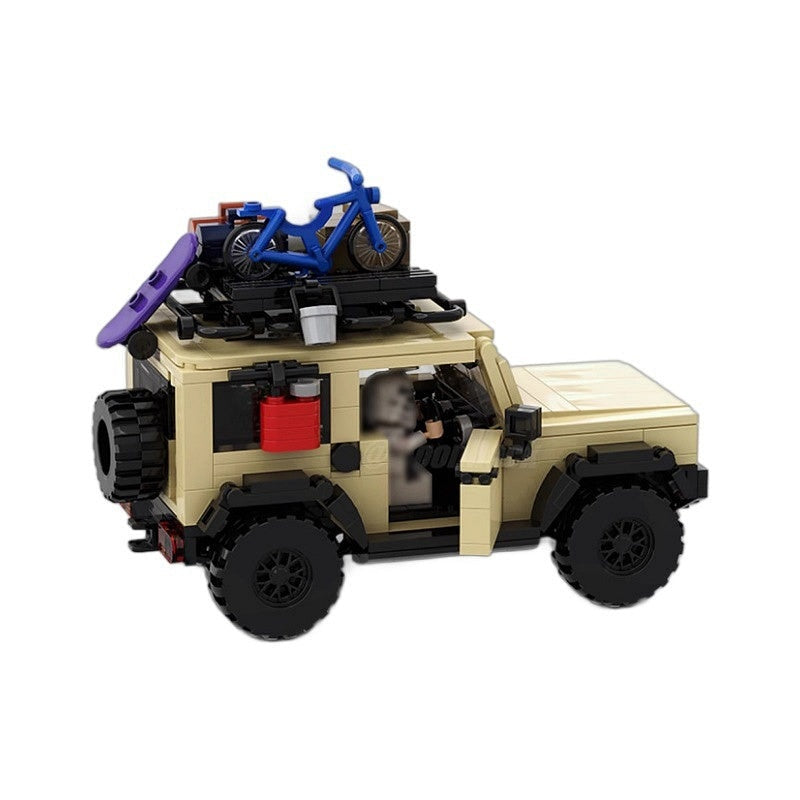 Tan Compact Off-Road Mini SUV MOC Building Kit | 4x4 Adventure Model - 4