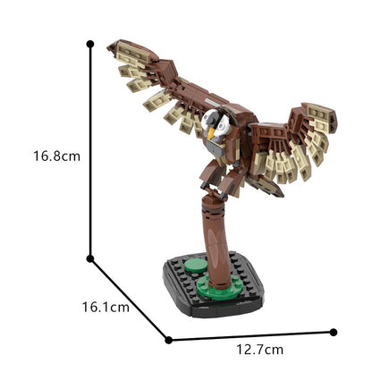 Tawny Owl MOC Building Kit | Landing Pose Bird Display Model - 4