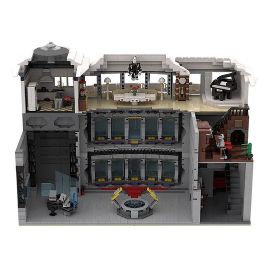 Tech Armor Hall MOC Building Kit | Futuristic Workshop Diorama - 1