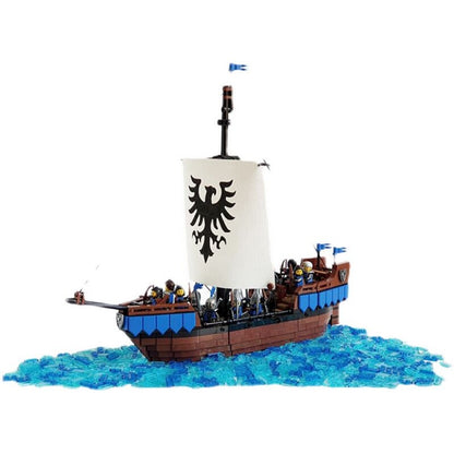 The Black Serpent Medieval Cog Ship MOC Building Kit - 1