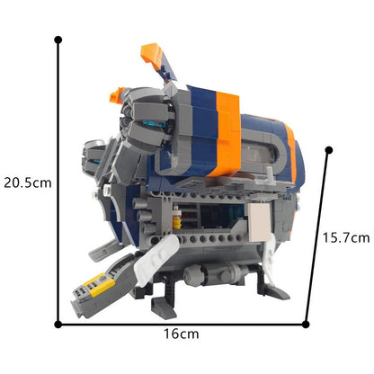 The Blue Fox Spaceship MOC Building Kit | Futuristic Spacecraft - 4