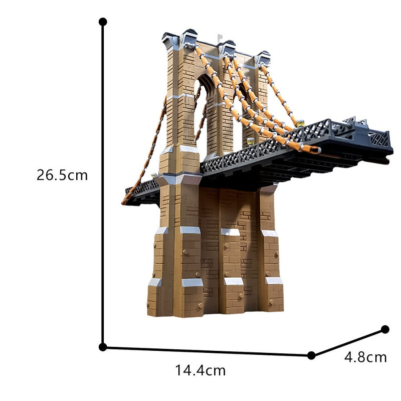 The Brooklyn Bridge MOC Architecture Building Kit | Landmark Bridge Model - 3