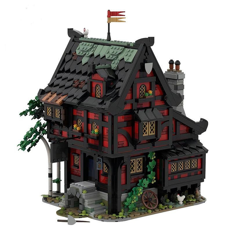 The Crusader's Inn MOC Building Kit | Medieval Viking House Architecture - 1