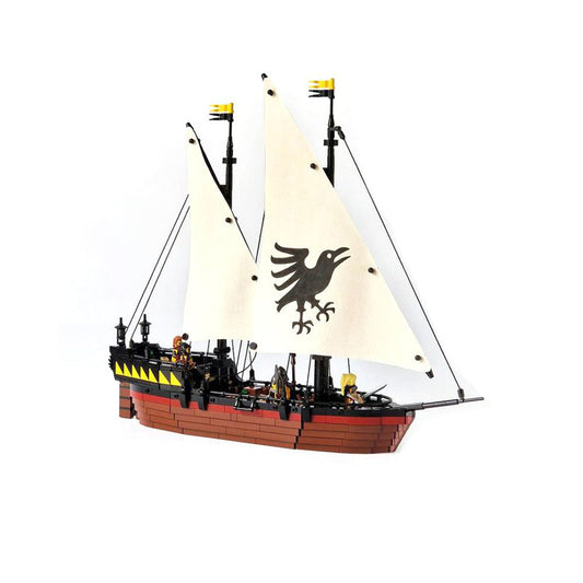The Raven Claw Pirate Ship Building Kit | LEGO-Compatible MOC - 1