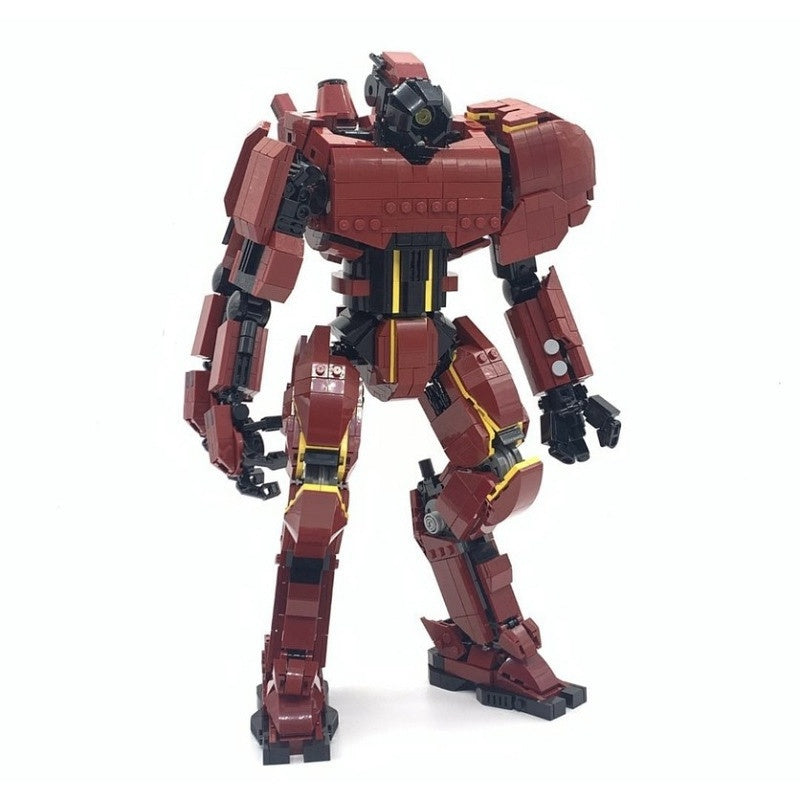 Three-Arm Blade Mecha MOC Building Kit | Red Mechanical Figure - 4