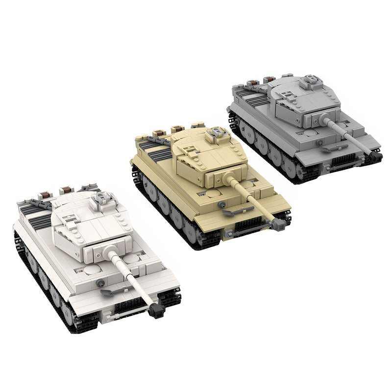 Tiger 1 WWII Heavy Tank MOC Building Kit – Three Liveries - 1