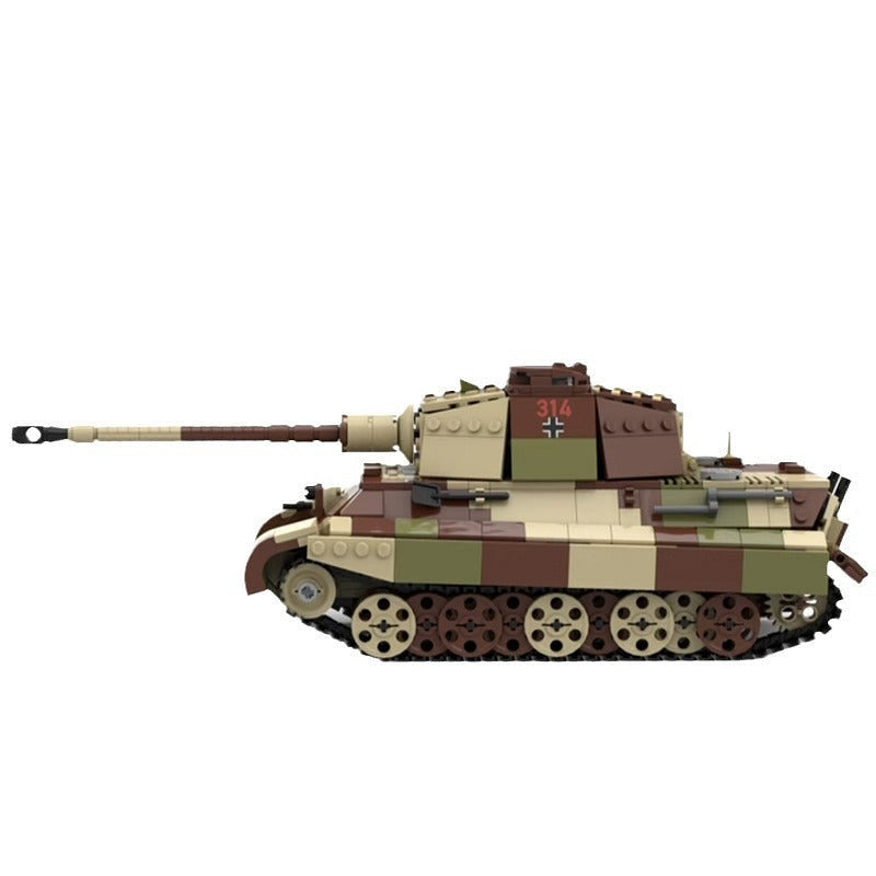 Tiger II Ausf B Heavy Tank MOC Building Kit | WWII Military Model - 1