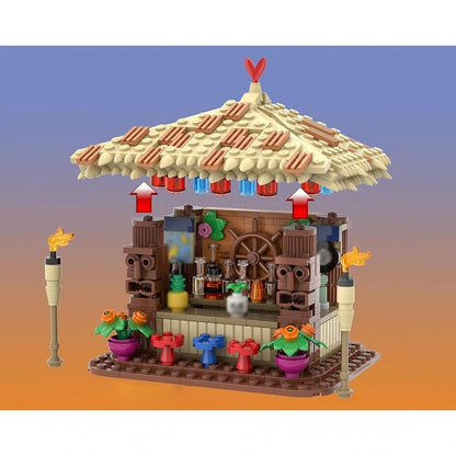 Tiki Hut Beach Bar Building Kit | LEGO-Compatible MOC - 2