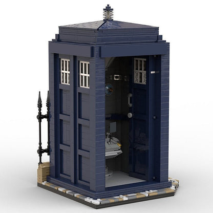 Time Travel Blue Box MOC Architecture Building Kit | Sci-Fi Display - 1