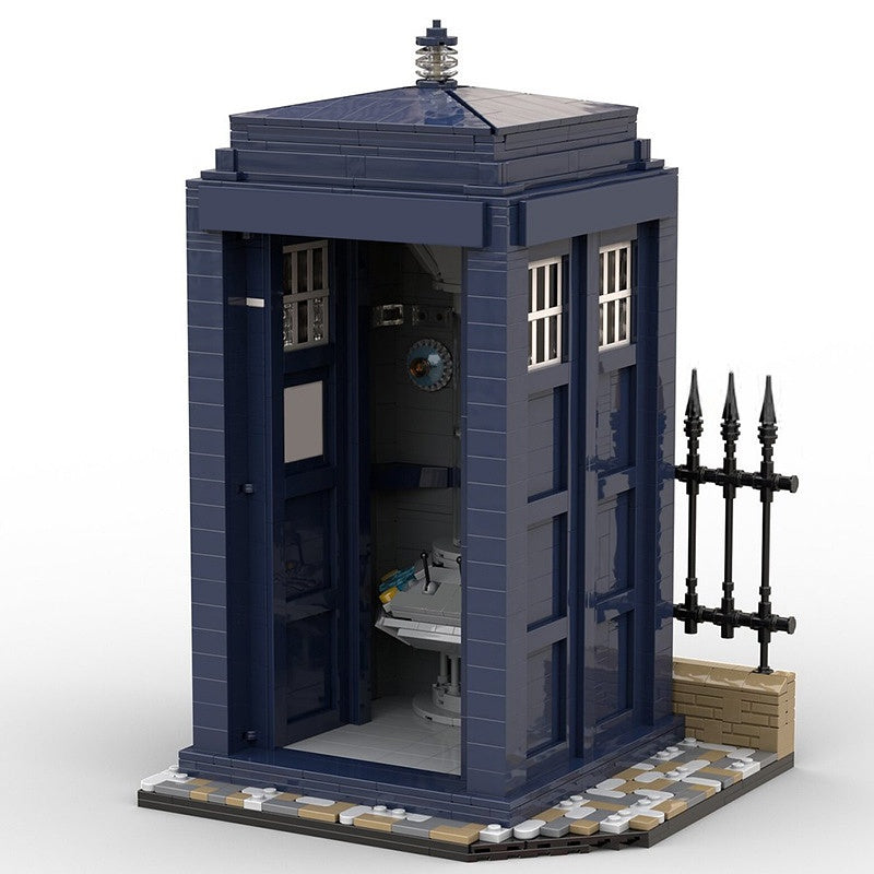 Time Travel Blue Police Box Building Kit | LEGO-Compatible MOC - 1