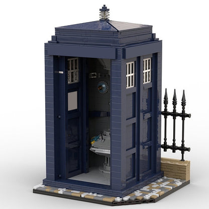 Time Travel Blue Police Box Building Kit | LEGO-Compatible MOC - 1