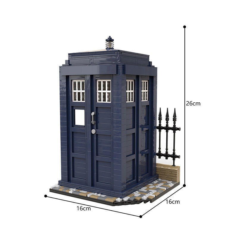 Time Travel Blue Police Box Building Kit | LEGO-Compatible MOC - 4
