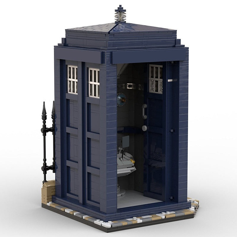 Time Travel Blue Police Box Building Kit | LEGO-Compatible MOC - 5