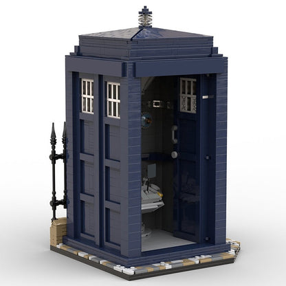 Time Travel Blue Police Box Building Kit | LEGO-Compatible MOC - 5