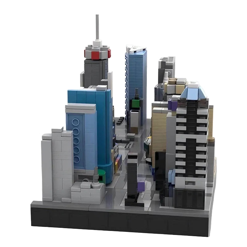 Times Square NYC City Skyline Building Kit | LEGO-Compatible MOC - 1