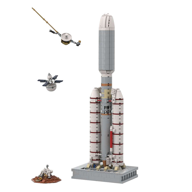 Titan IIIE Centaur Launch Vehicle Building Kit | LEGO-Compatible MOC - 1