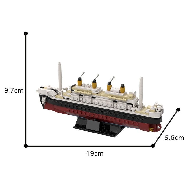 Titanic Mini Ocean Liner MOC Building Kit | Historical Ship Display Model - 4