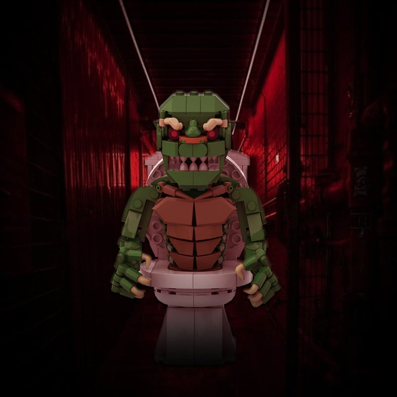 Toilet Demon Retro Horror Cube Character MOC Building Kit - 2