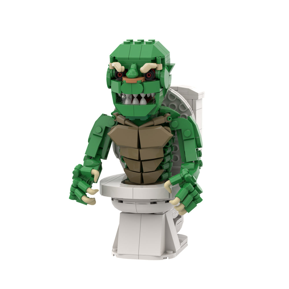 Toilet Demon Retro Horror Figure MOC Building Kit 3