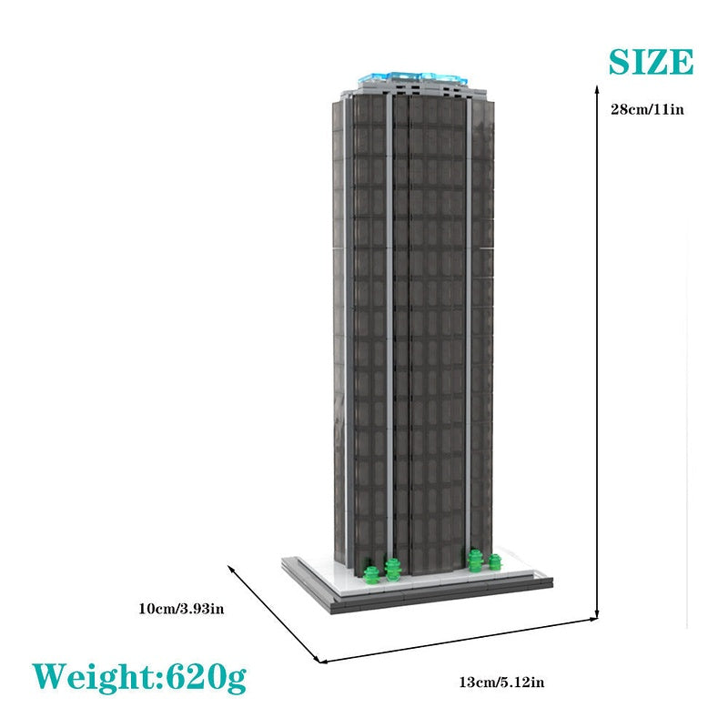 Tour Montparnasse Paris MOC 1:800 Scale Skyscraper Building Kit - 4