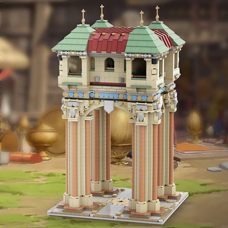Tower on Four Pillars MOC Architecture Building Kit - 2