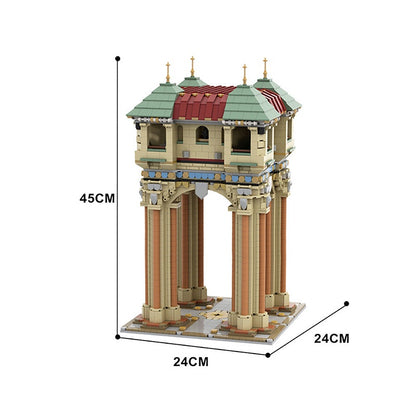 Tower on Four Pillars MOC Architecture Building Kit - 4
