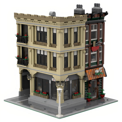 Town Square Corner Modular MOC Building Kit - 1
