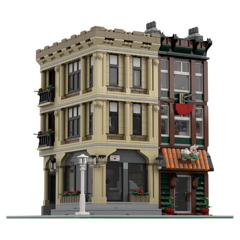 Town Square Corner Modular MOC Building Kit - 3