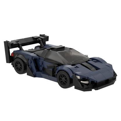 Track Hypercar 8 Stud Wide Racing Building Kit | Compatible MOC - 1