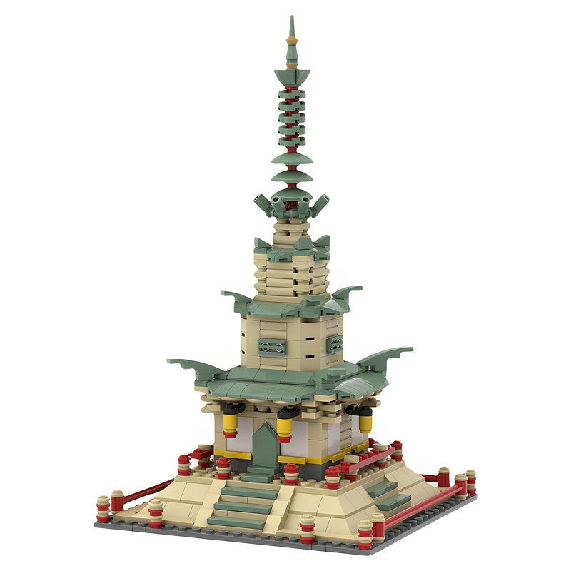 Traditional Asian Pagoda Tower MOC Building Kit - 1