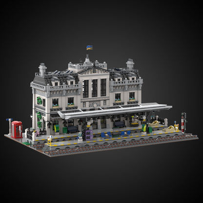 Train Station Building Kit | LEGO-Compatible MOC - 4