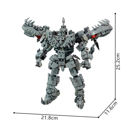 Transforming Dinobot Mecha Dinosaur Building Kit | LEGO-Compatible MOC - 6
