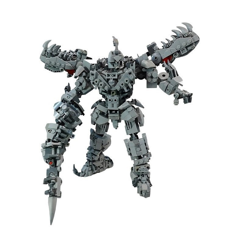 Transforming Dinobot Mecha Dinosaur MOC Building Kit - 3