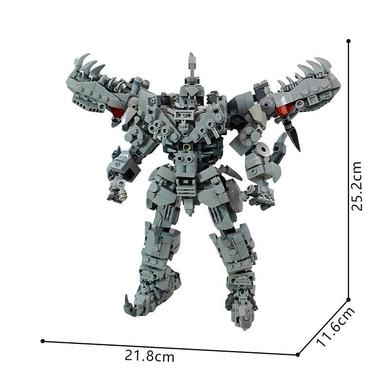 Transforming Dinobot Mecha Dinosaur MOC Building Kit - 6