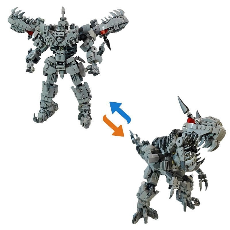 Transforming Dinobot Mecha Dinosaur MOC Building Kit - 7