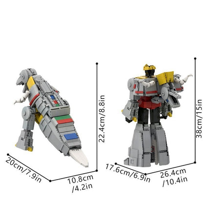 Transforming G1 Mecha Dinosaur MOC Building Kit | Transformable Robot Model - 4