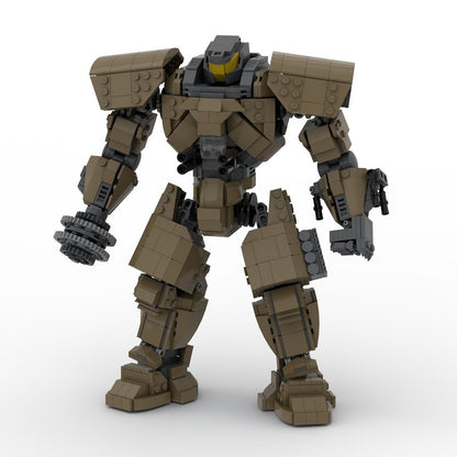 Triple-Disc Gauntlet Mecha MOC Building Kit | Heavy Armored Figure - 1