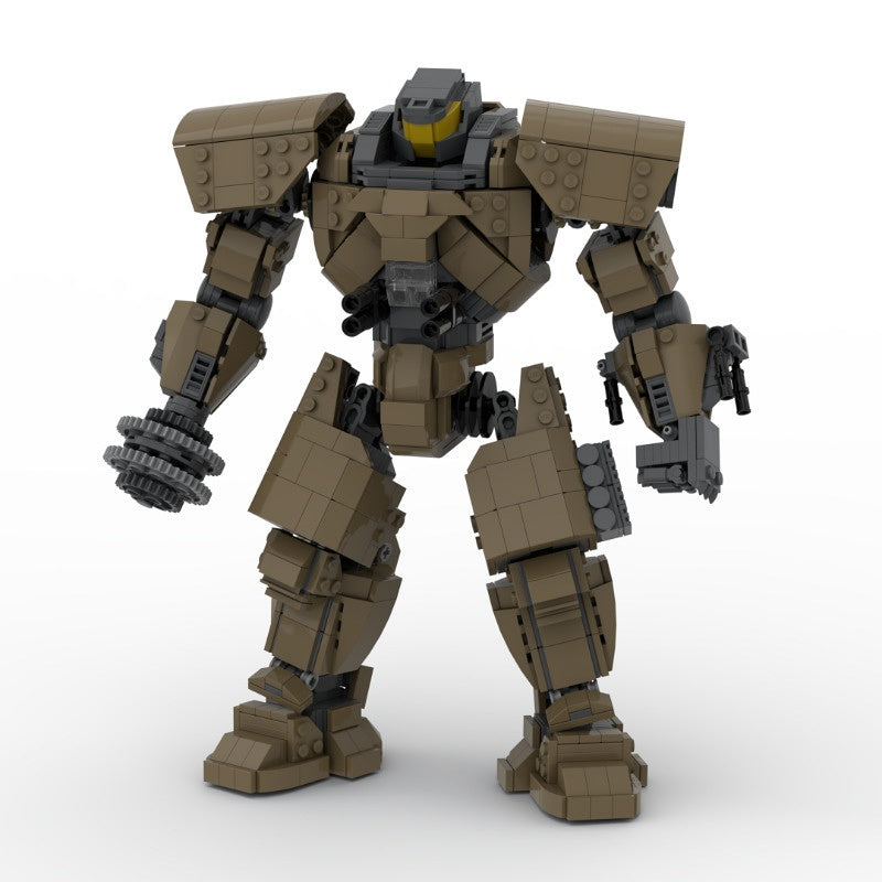 Triple-Disc Gauntlet Mecha MOC Building Kit | Heavy Armored Figure - 2