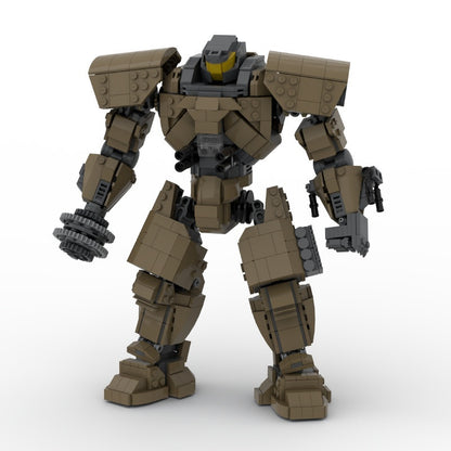 Triple-Disc Gauntlet Mecha MOC Building Kit | Heavy Armored Figure - 2