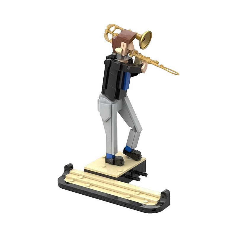Trombone Player MOC Building Kit | Jazz Musician Display Figure - 1