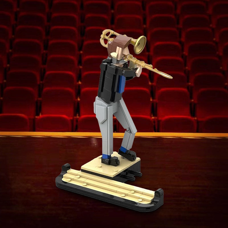 Trombone Player MOC Building Kit | Jazz Musician Display Figure - 2