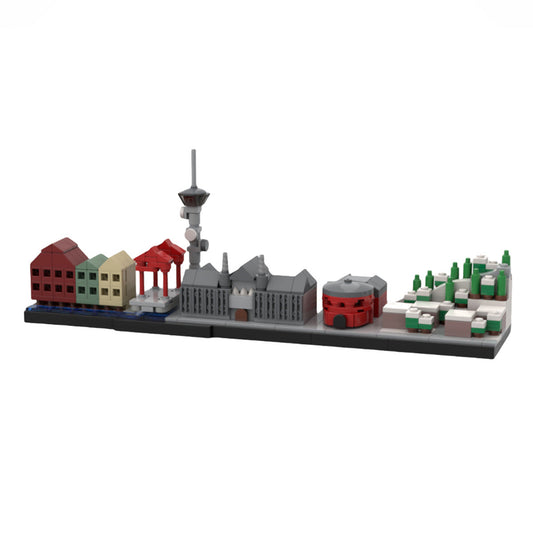 Trondheim Skyline Building Kit | LEGO-Compatible MOC - 1