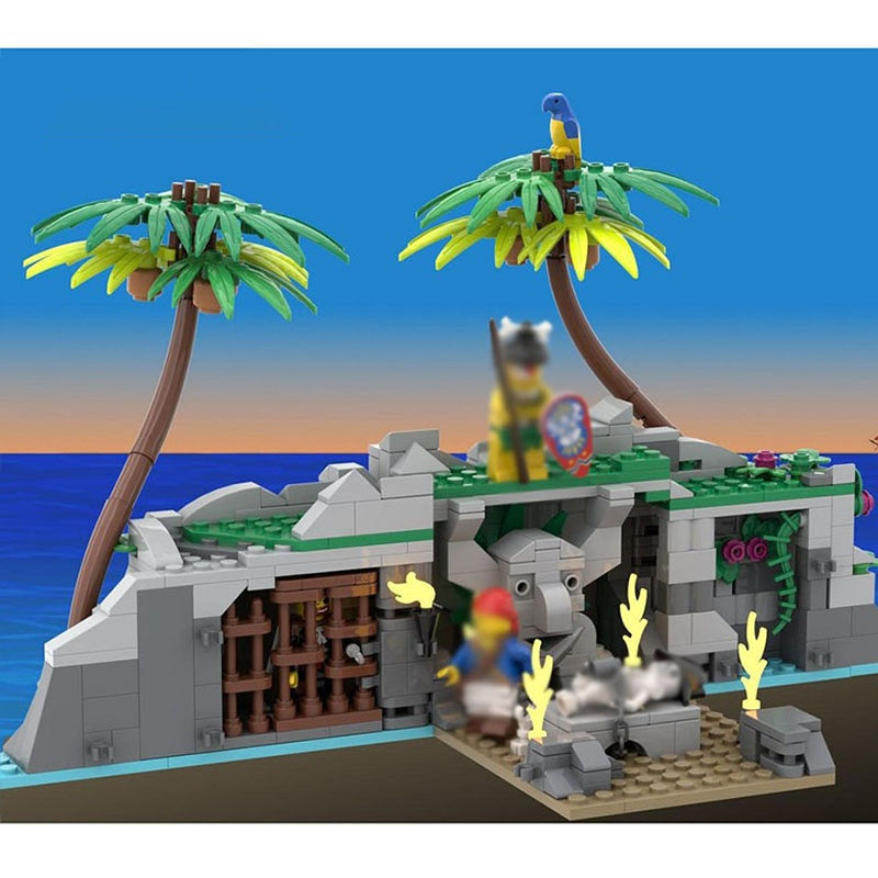 Tropical Tapu Island Pirate Building Kit | LEGO-Compatible MOC - 2