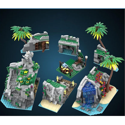 Tropical Tapu Island Pirate MOC Building Kit | Custom Island Diorama - 3