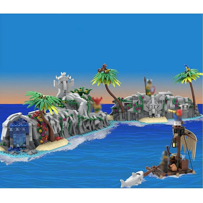 Tropical Tapu Island Pirate MOC Building Kit | Custom Island Diorama - 4