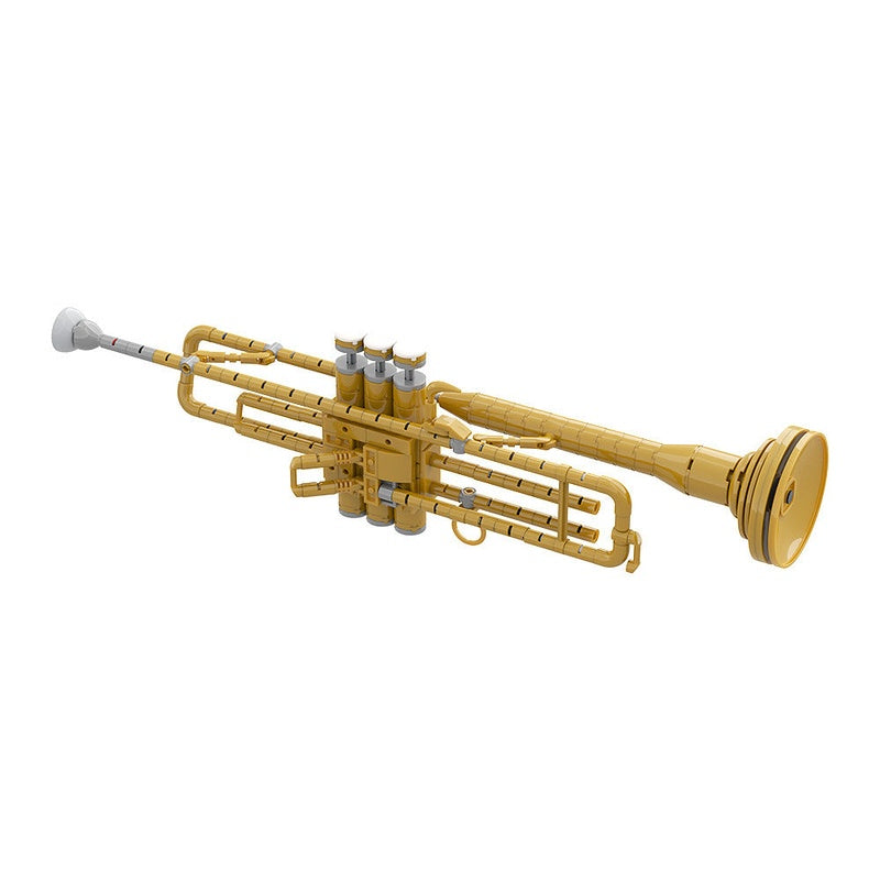 Trumpet With Working Pistons MOC Building Kit | Musical Instrument Model - 1