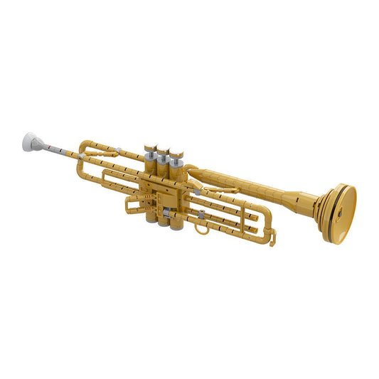 Trumpet With Working Pistons MOC Building Kit | Musical Instrument Model - 1